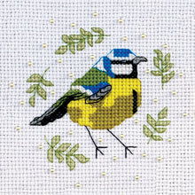 Load image into Gallery viewer, Blue Tit Bird Cross Stitch Kit
