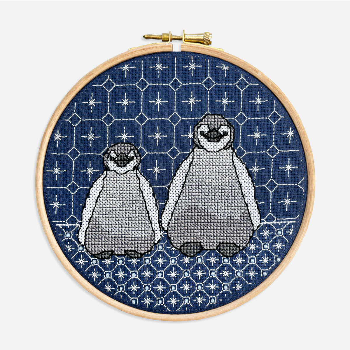 Penguin Blackwork Cross Stitch Kit
