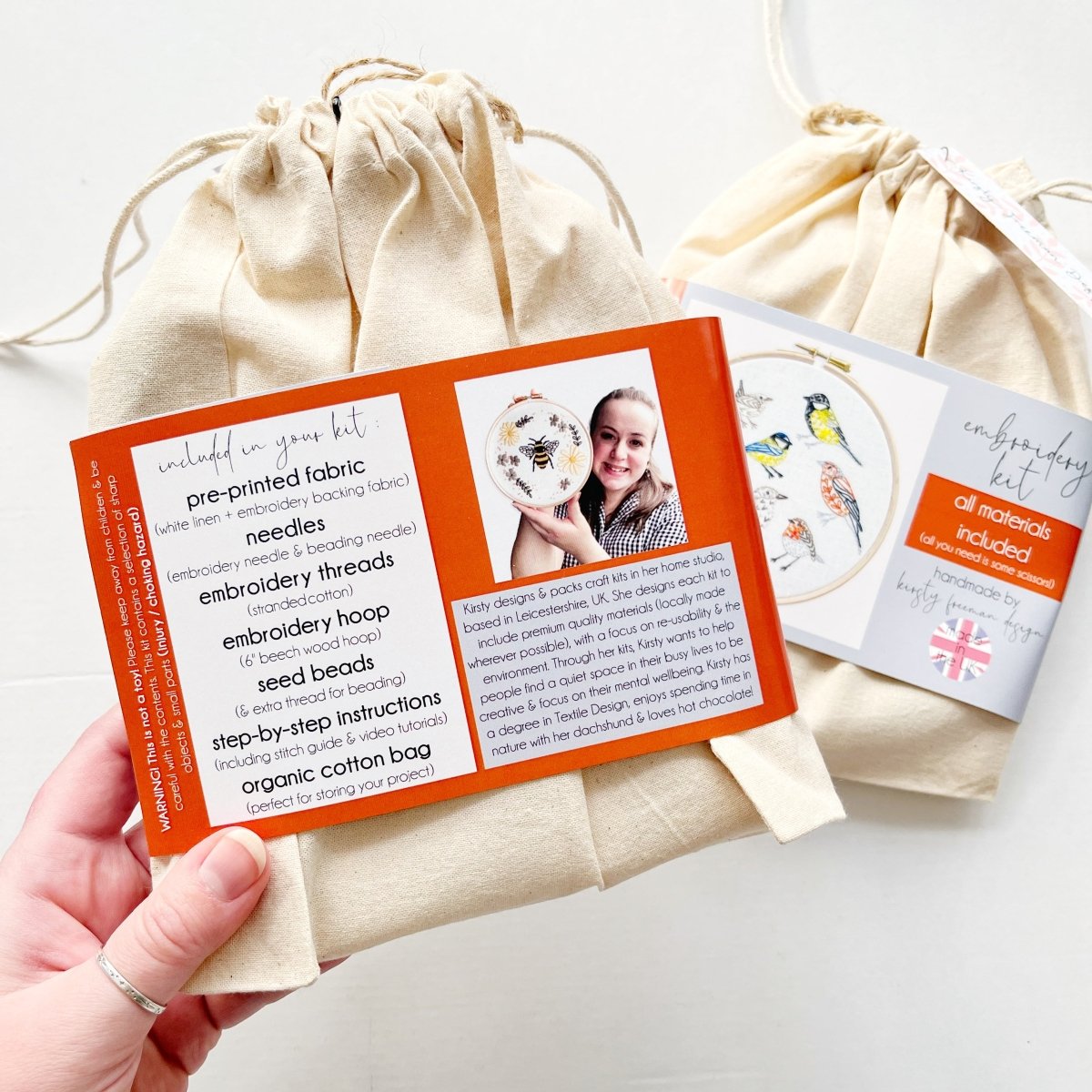Bird Embroidery Kit - Modern Craft Kit from Kirsty Freeman Design