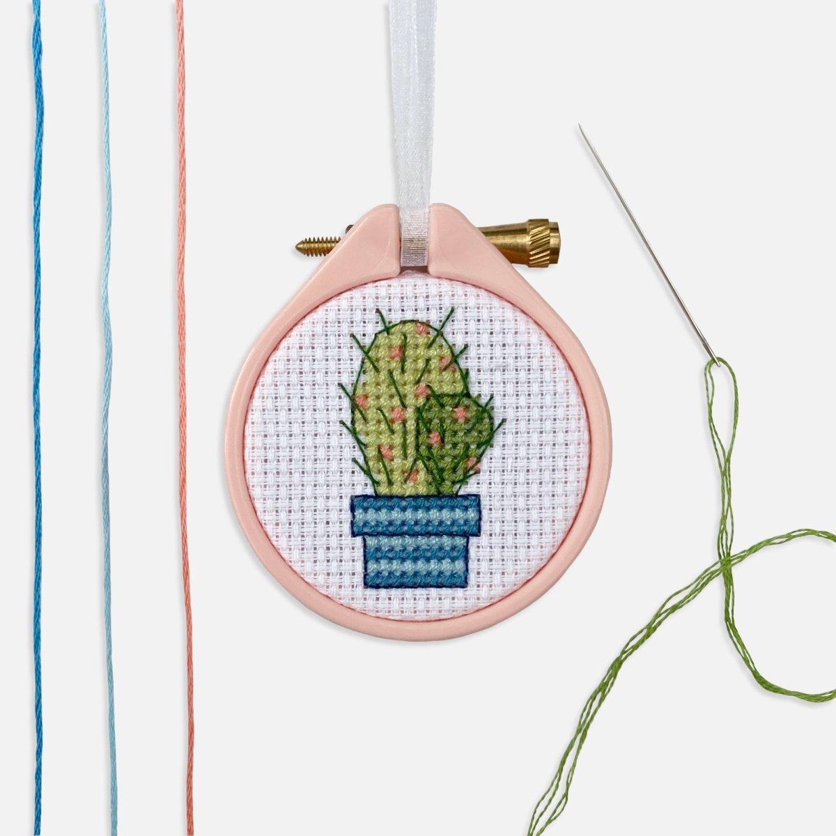 Cactus Cross Stitch Kit - Modern Craft Kit from Kirsty Freeman Design