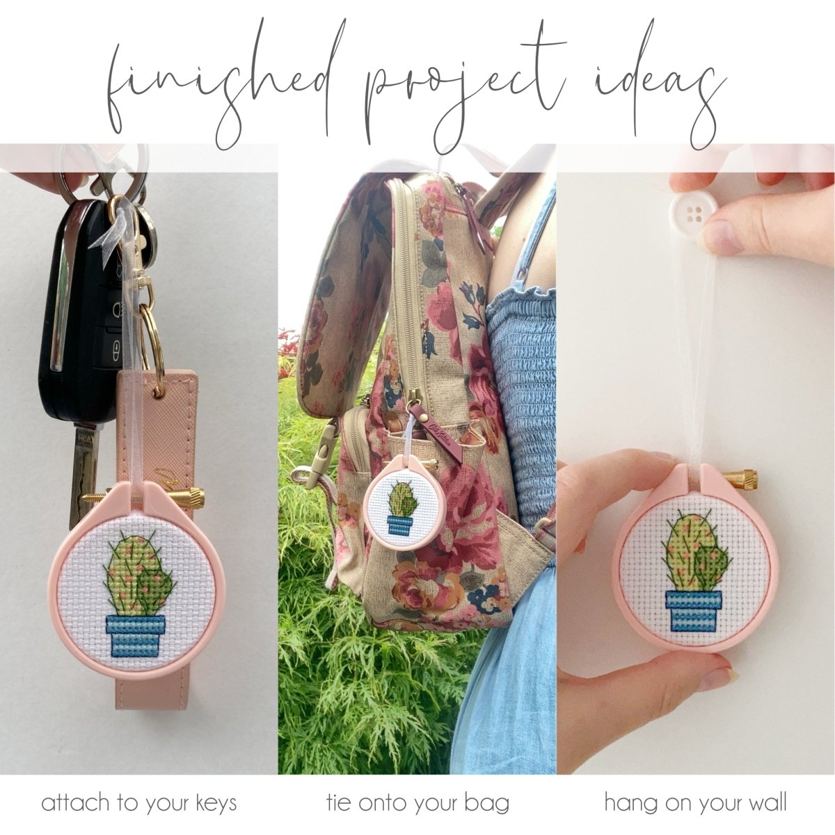 Cactus Cross Stitch Kit - Modern Craft Kit from Kirsty Freeman Design