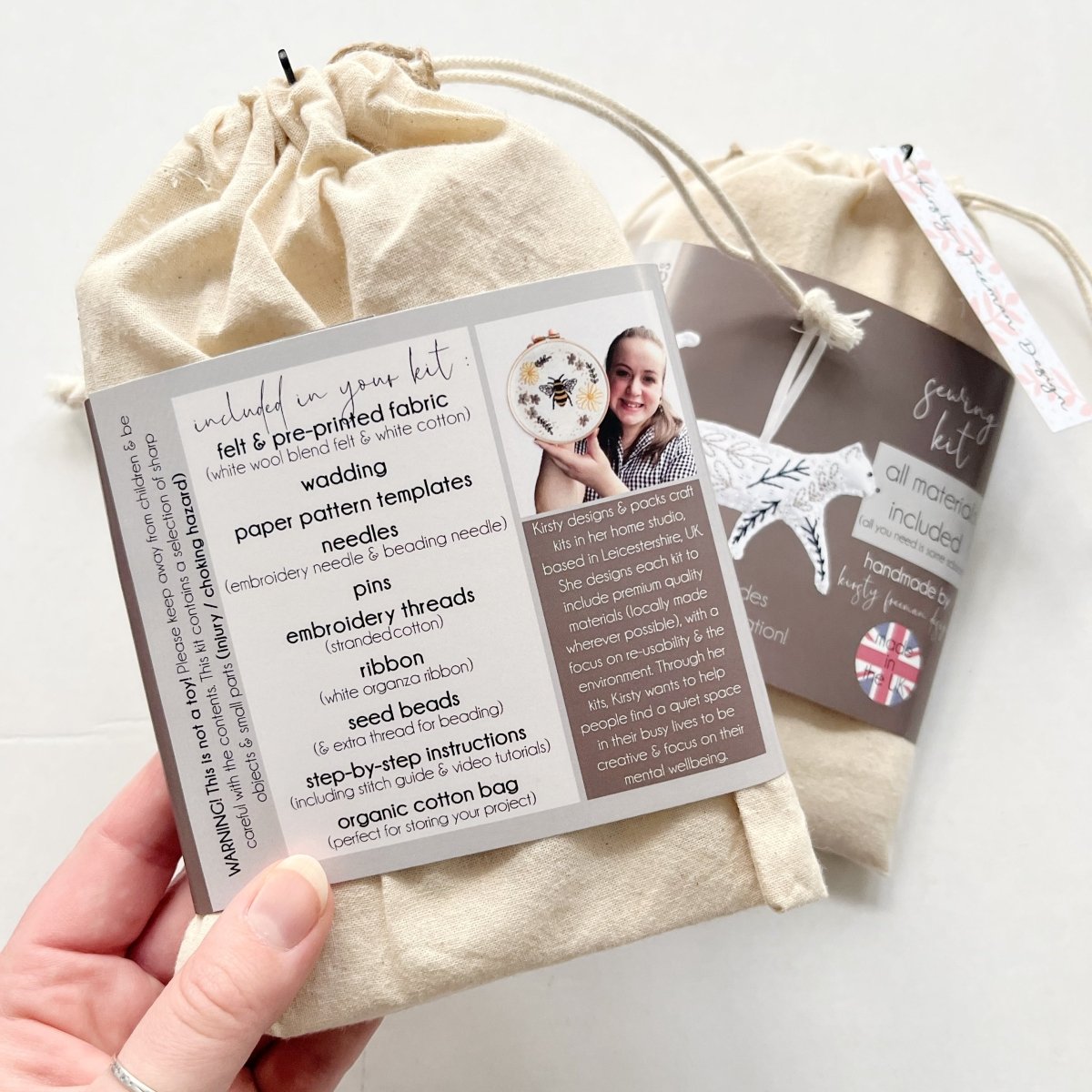 Cat Sewing Kit - Modern Craft Kit from Kirsty Freeman Design
