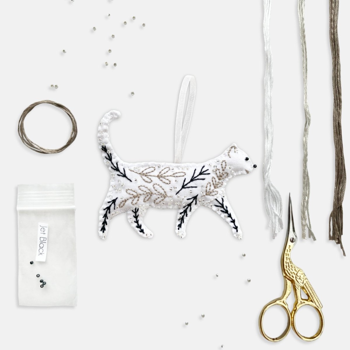 Cat Sewing Kit - Modern Craft Kit from Kirsty Freeman Design