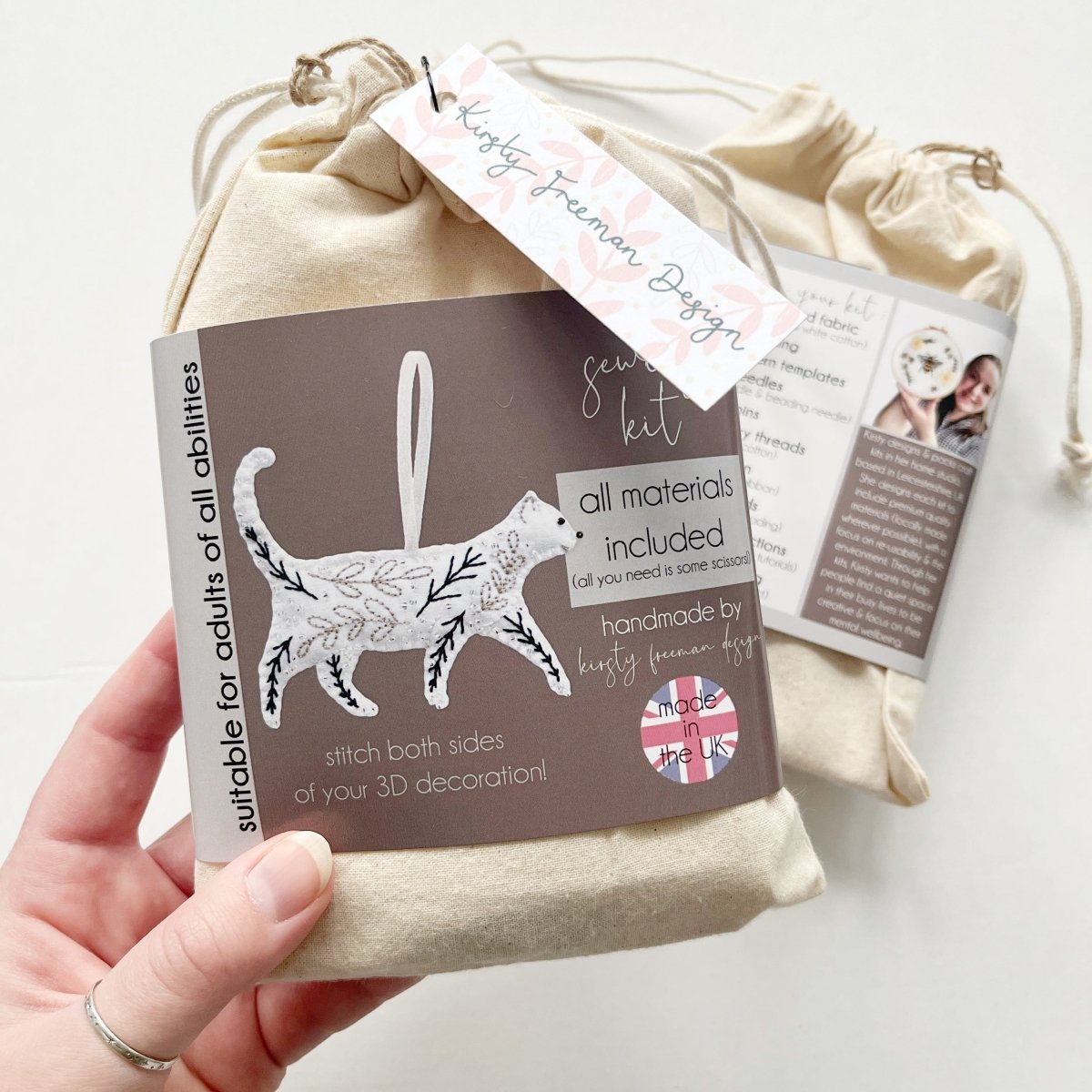 Cat Sewing Kit - Modern Craft Kit from Kirsty Freeman Design