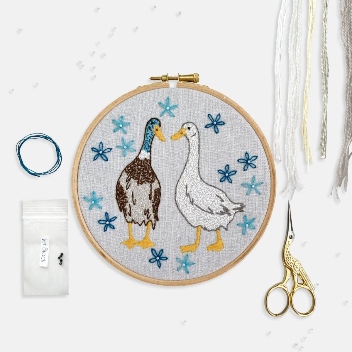 Duck Embroidery Kit - Modern Craft Kit from Kirsty Freeman Design