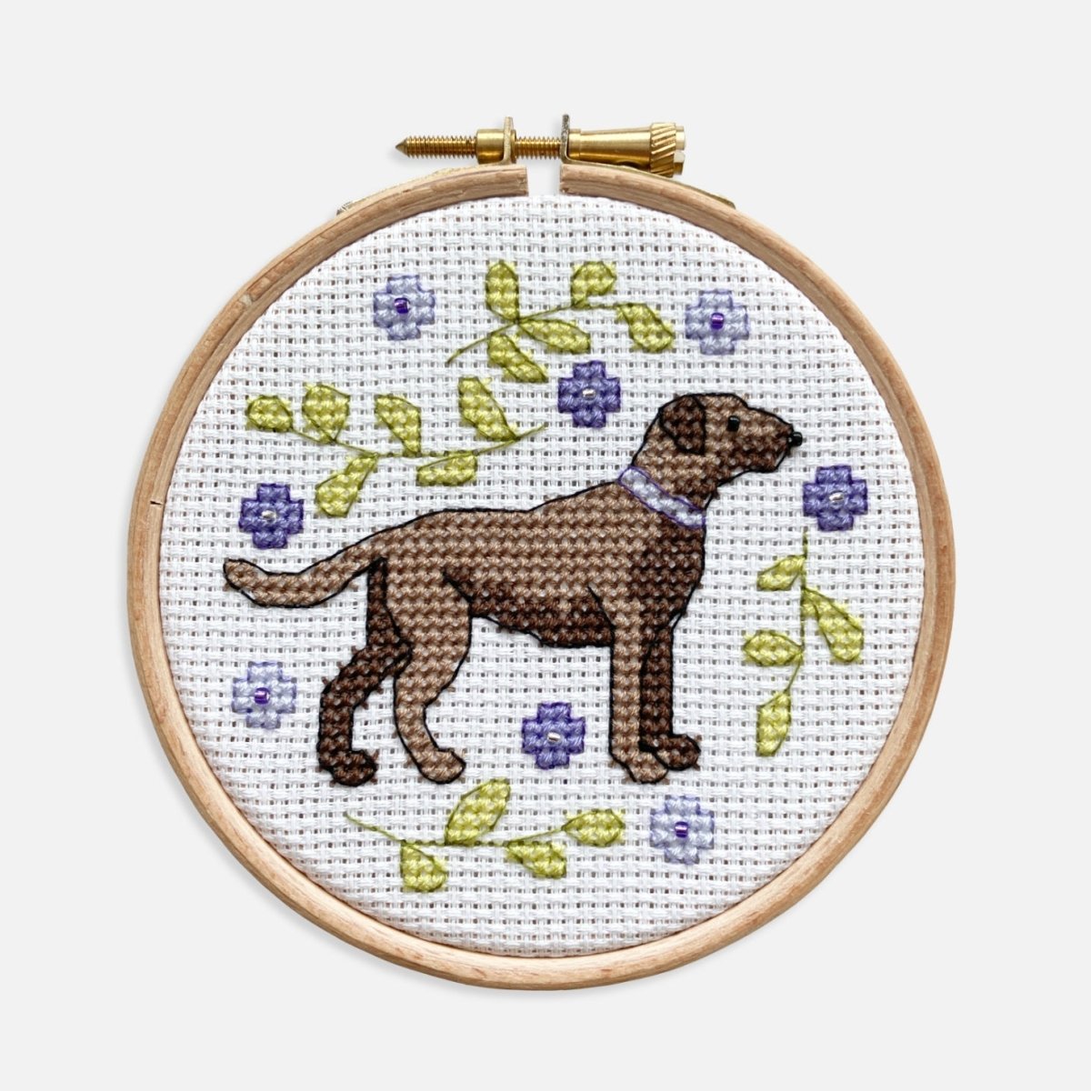 Labrador Cross Stitch Kit - Modern Craft Kit from Kirsty Freeman Design