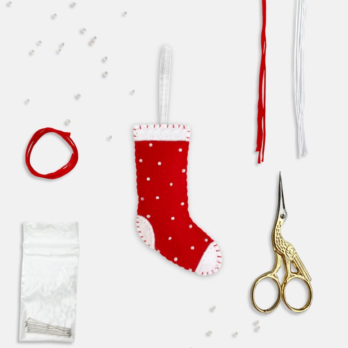 Mini Stocking Decoration Sewing Kit - Modern Craft Kit from Kirsty Freeman Design