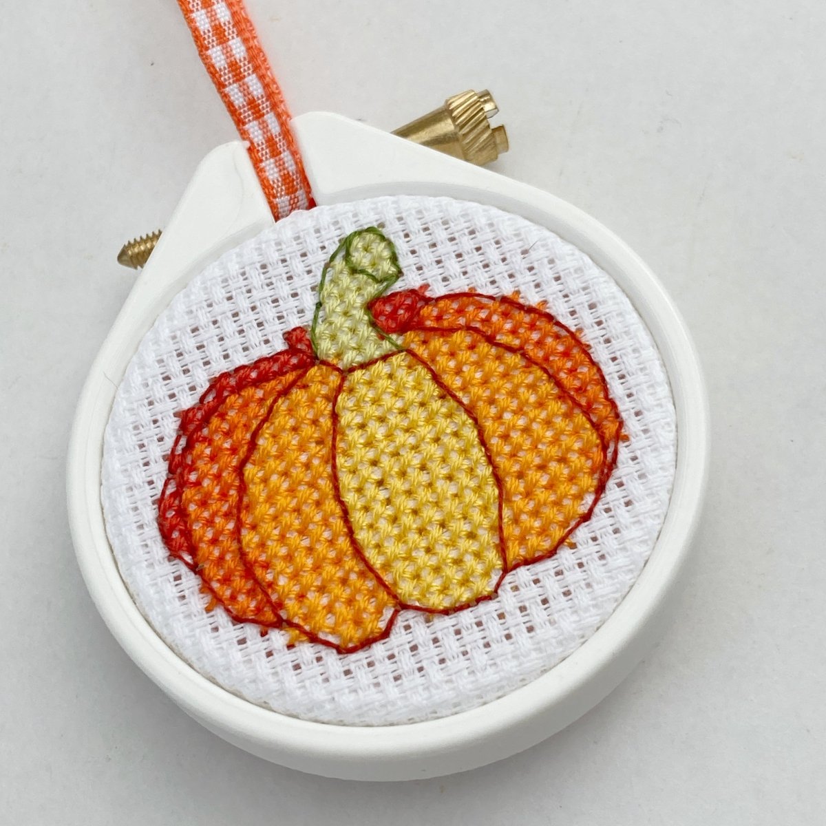 Pumpkin Cross Stitch Kit - Modern Craft Kit from Kirsty Freeman Design