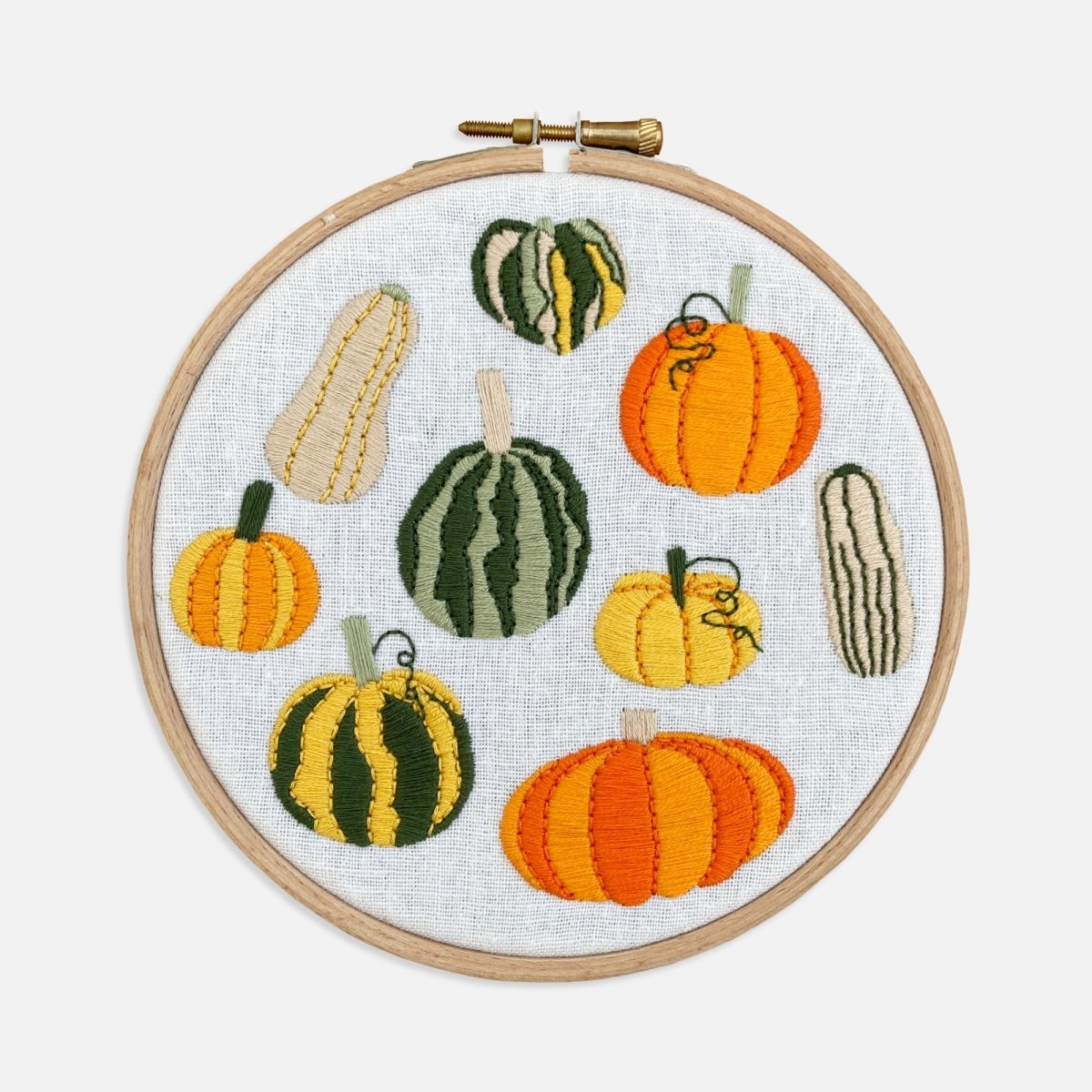 Pumpkin Embroidery Kit - Modern Craft Kit from Kirsty Freeman Design