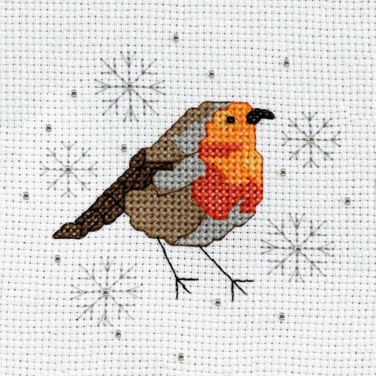 Robin Cross Stitch Kit - Modern Craft Kit from Kirsty Freeman Design
