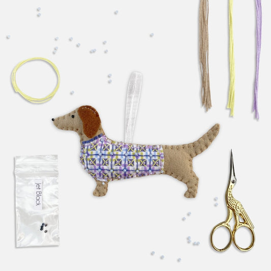 Sausage Dog Sewing Kit - Modern Craft Kit from Kirsty Freeman Design