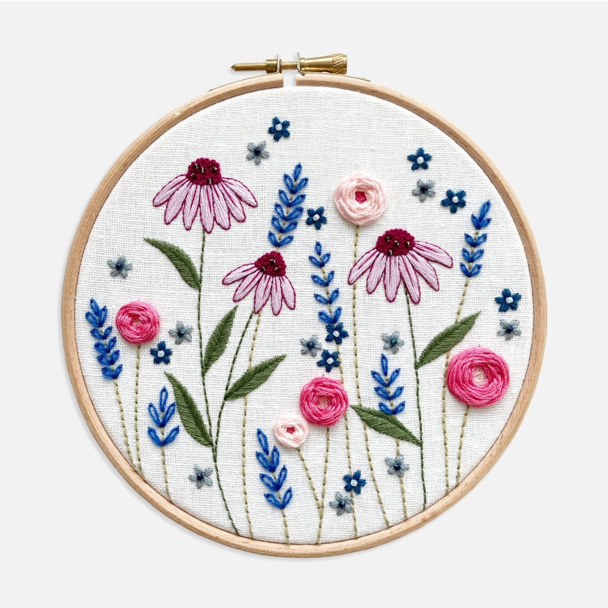 Wildflower Embroidery Kit - Modern Craft Kit from Kirsty Freeman Design