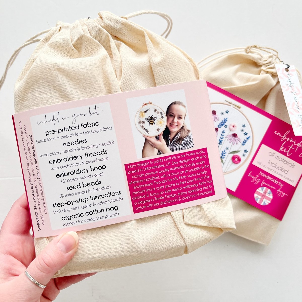 Wildflower Embroidery Kit - Modern Craft Kit from Kirsty Freeman Design