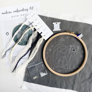Polar Bear Embroidery Kit