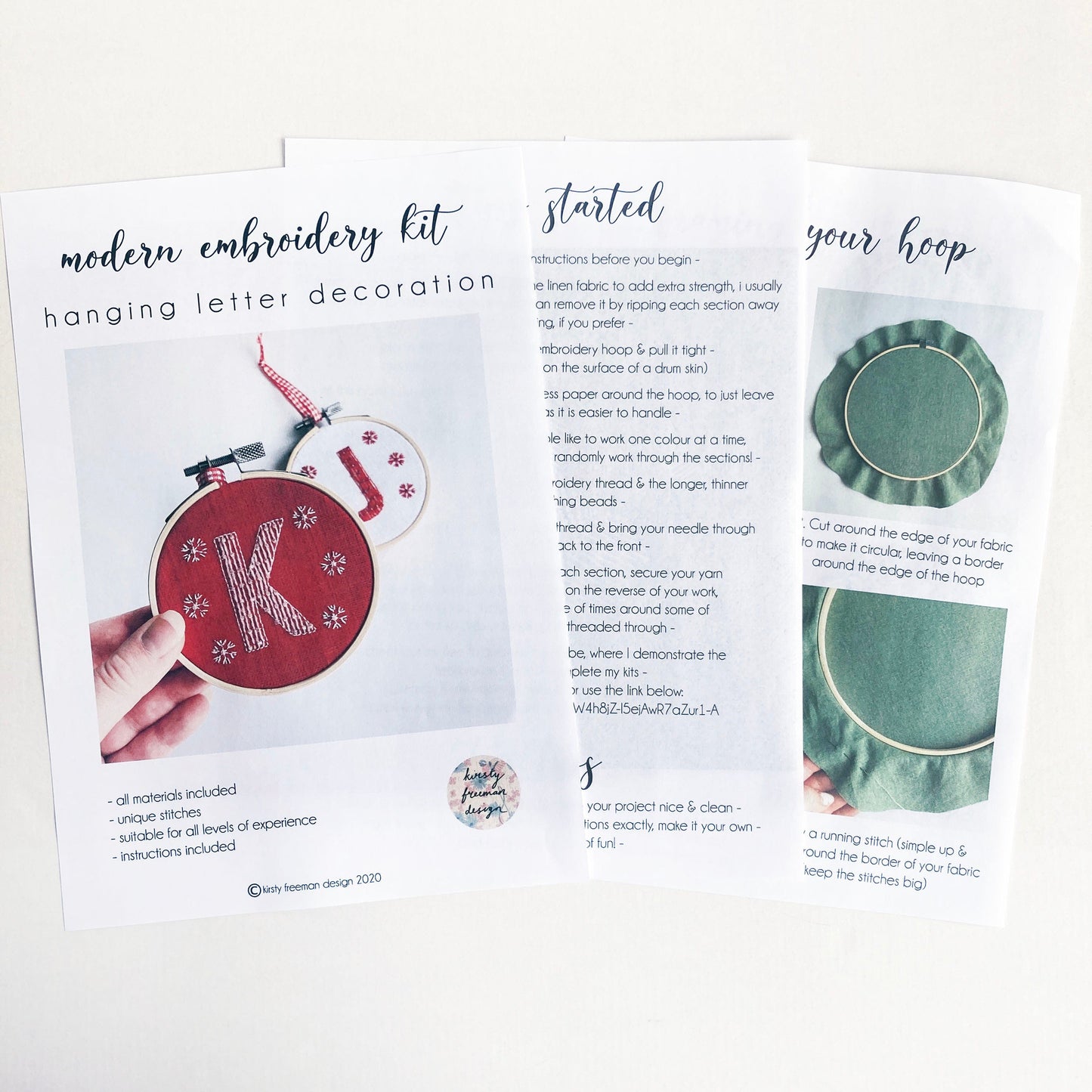 Christmas Letter Embroidery Kit