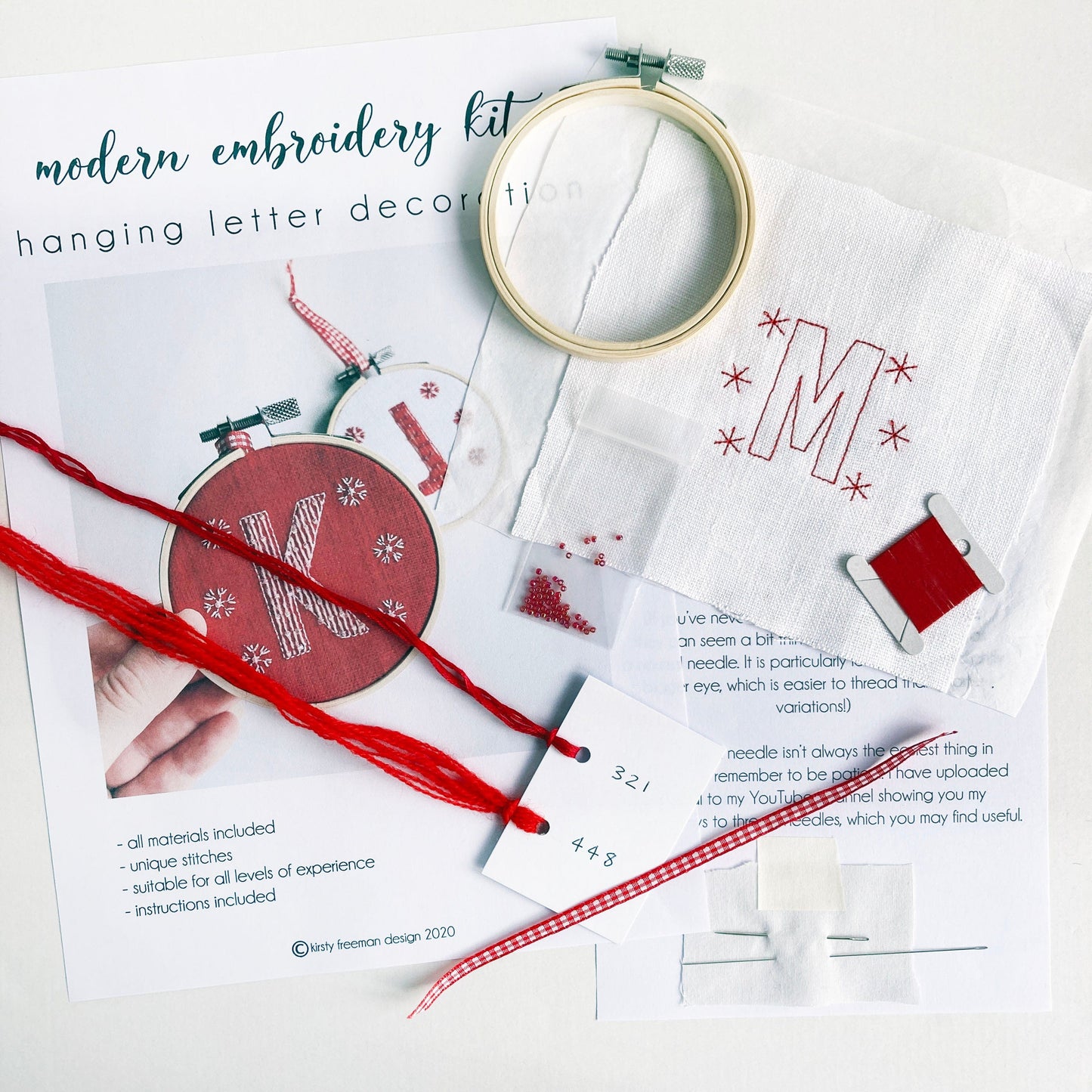 Monogram Christmas Embroidery Kit