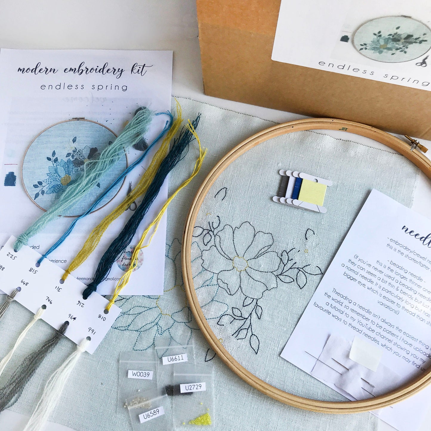 Large Floral Embroidery Kit
