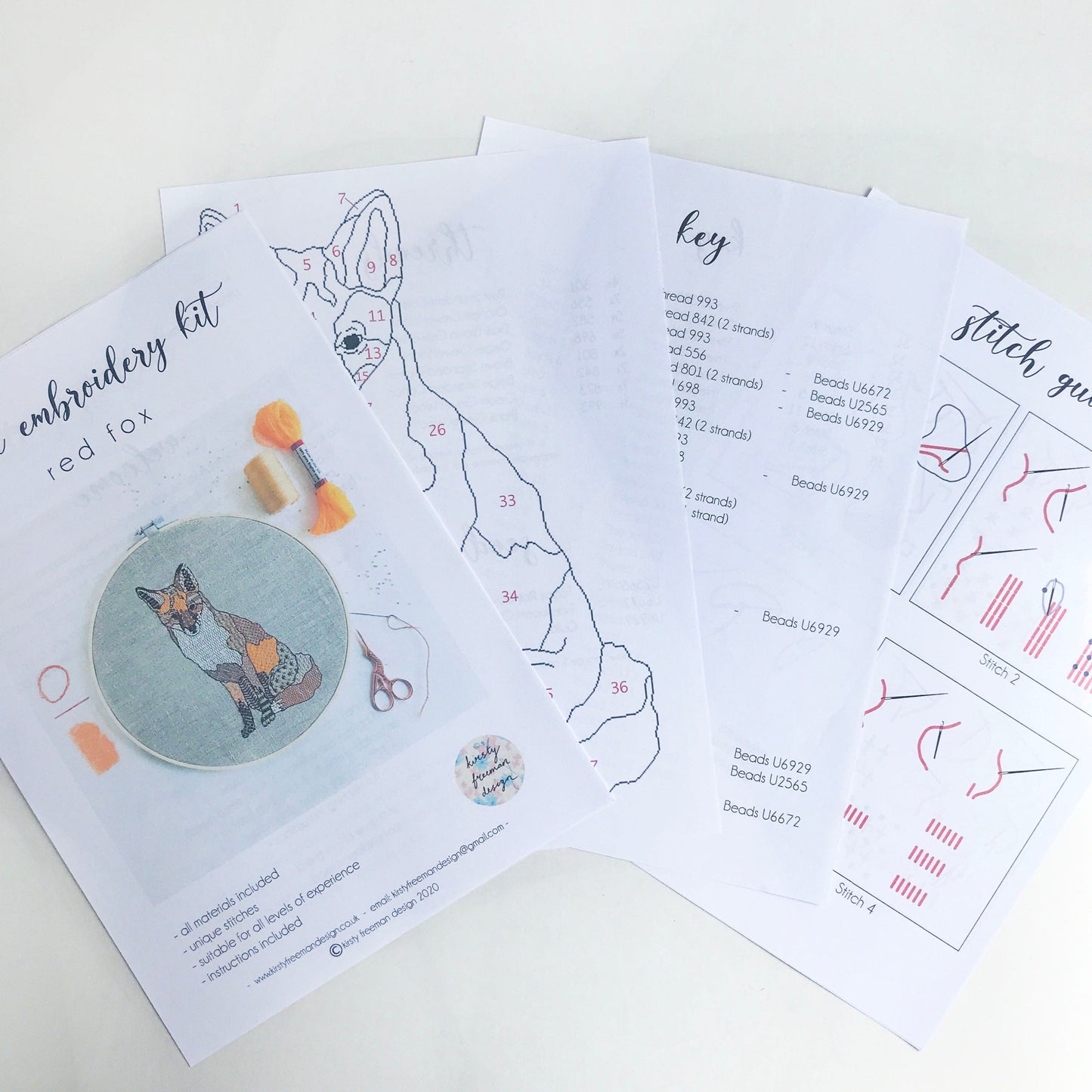 Fox Embroidery Kit