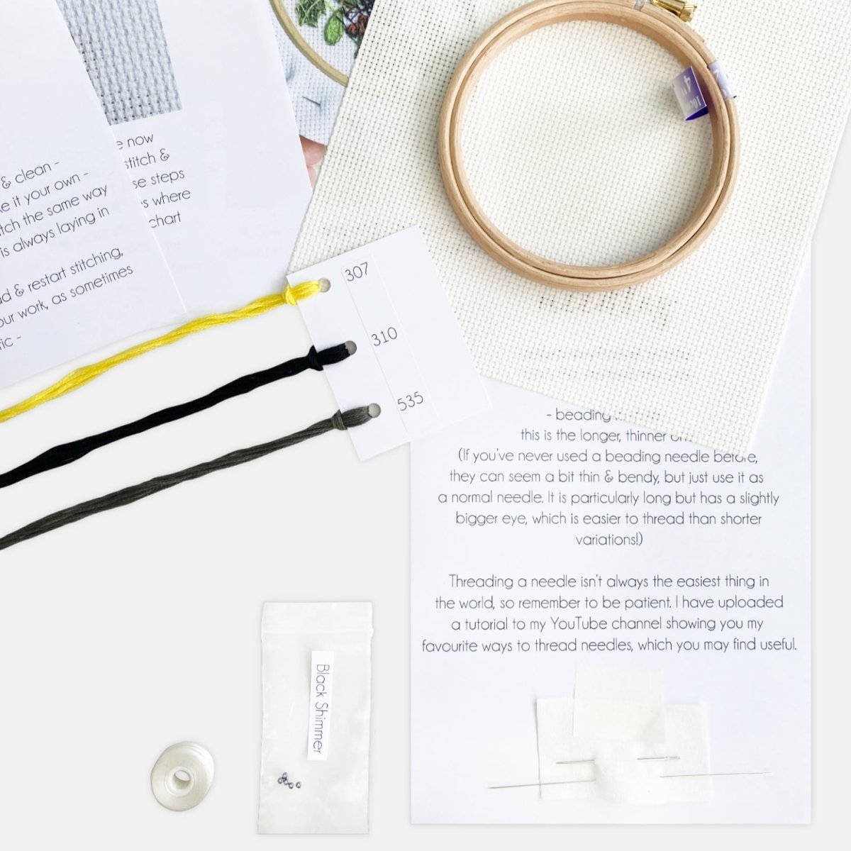 Bee Cross Stitch Kit - Modern Craft Kit from Kirsty Freeman Design