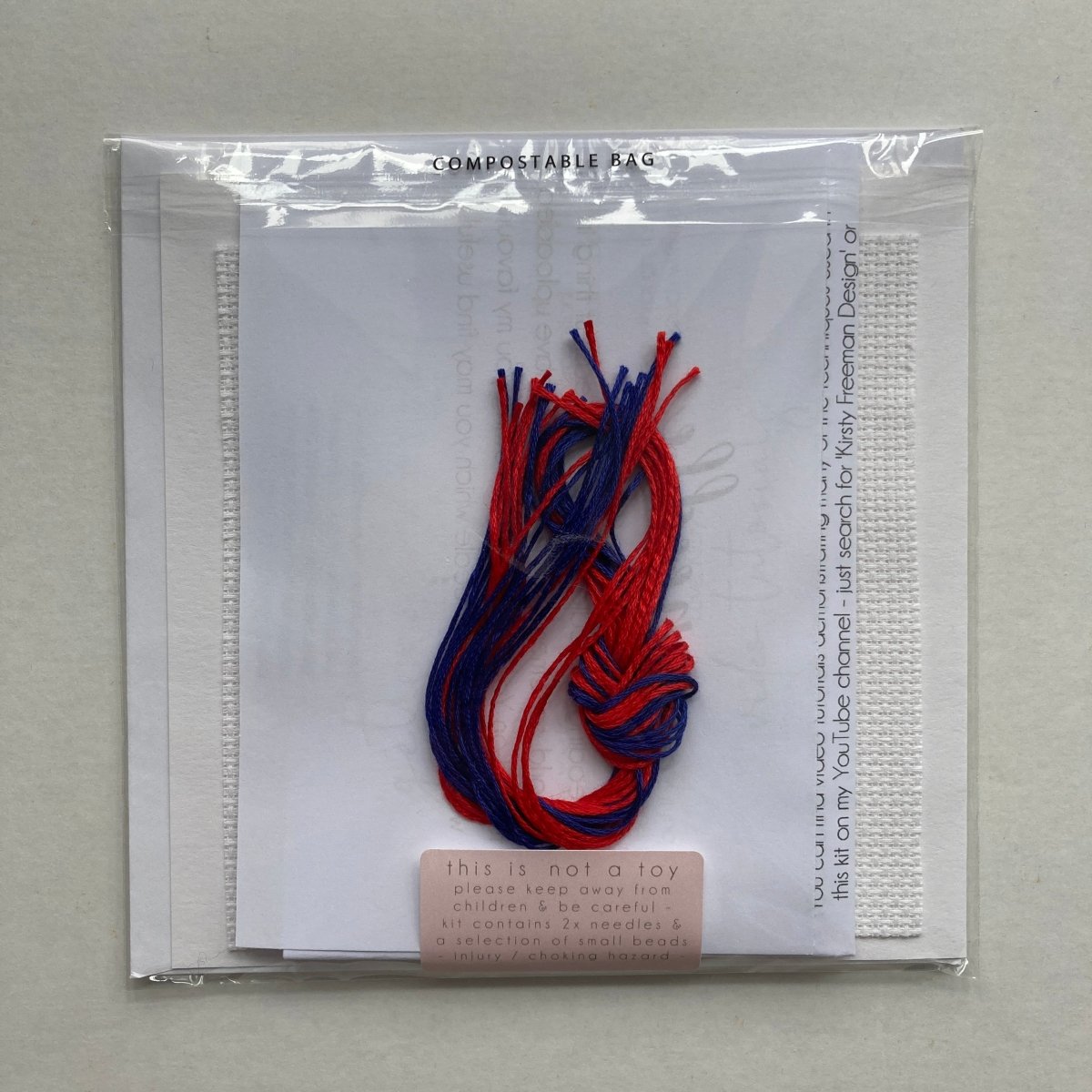 Coronation Cross Stitch Card Kit - Modern Craft Kit from Kirsty Freeman Design
