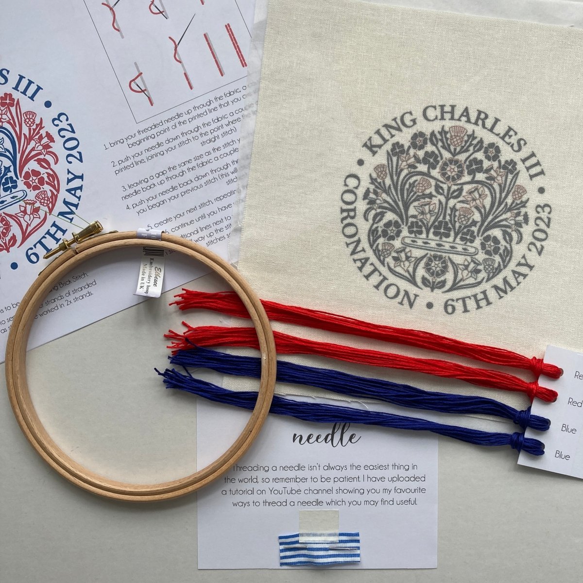 Coronation Embroidery Kit - Modern Craft Kit from Kirsty Freeman Design