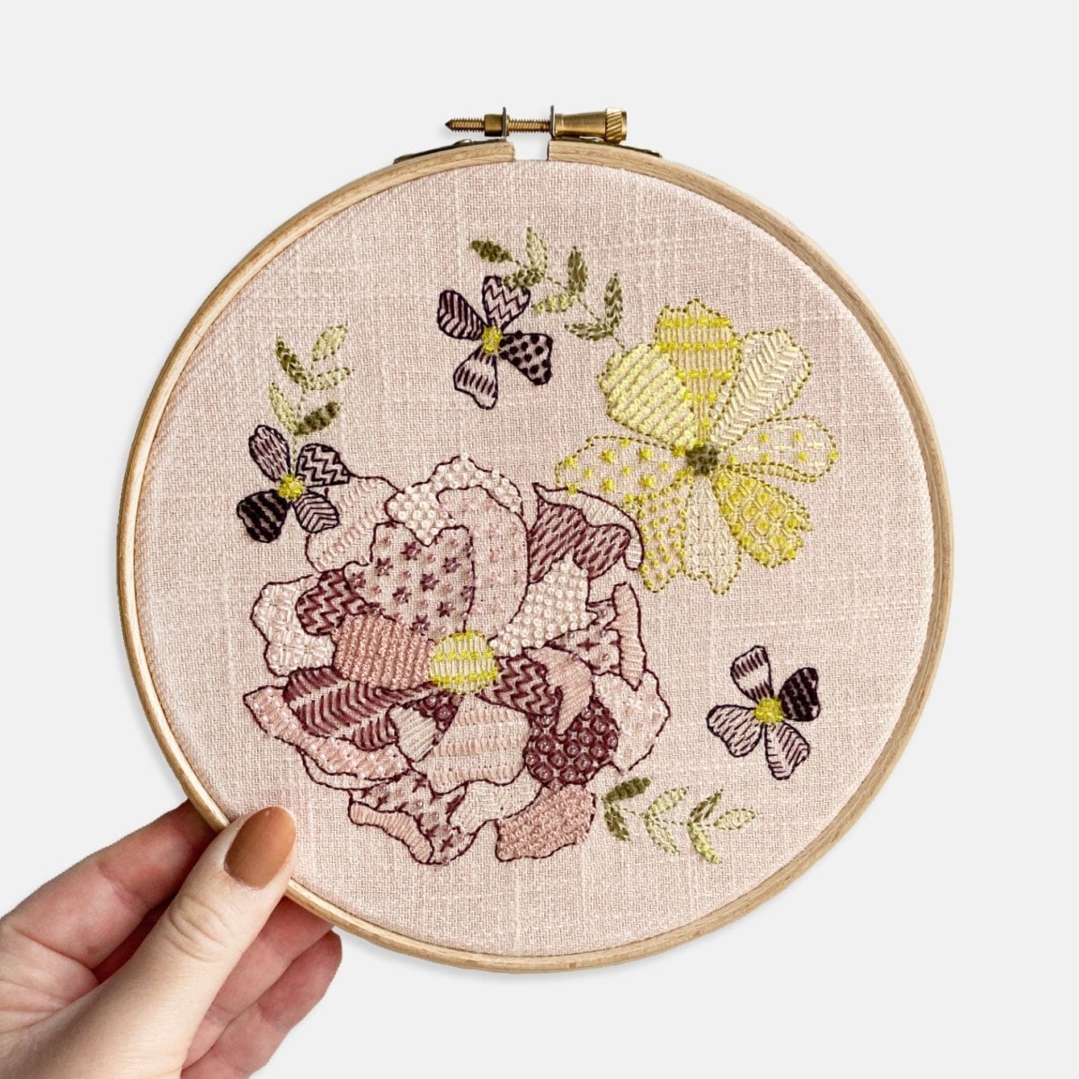 Flower Embroidery Kit - Modern Craft Kit from Kirsty Freeman Design