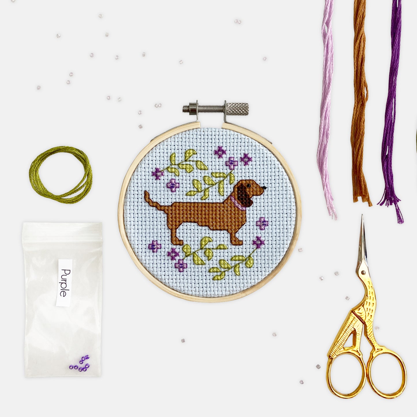 Sausage Dog Cross Stitch Kit