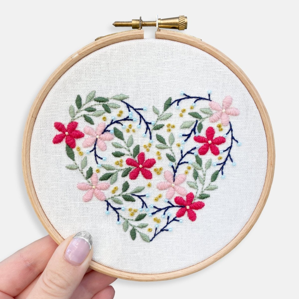 Heart Embroidery Kit - Modern Craft Kit from Kirsty Freeman Design