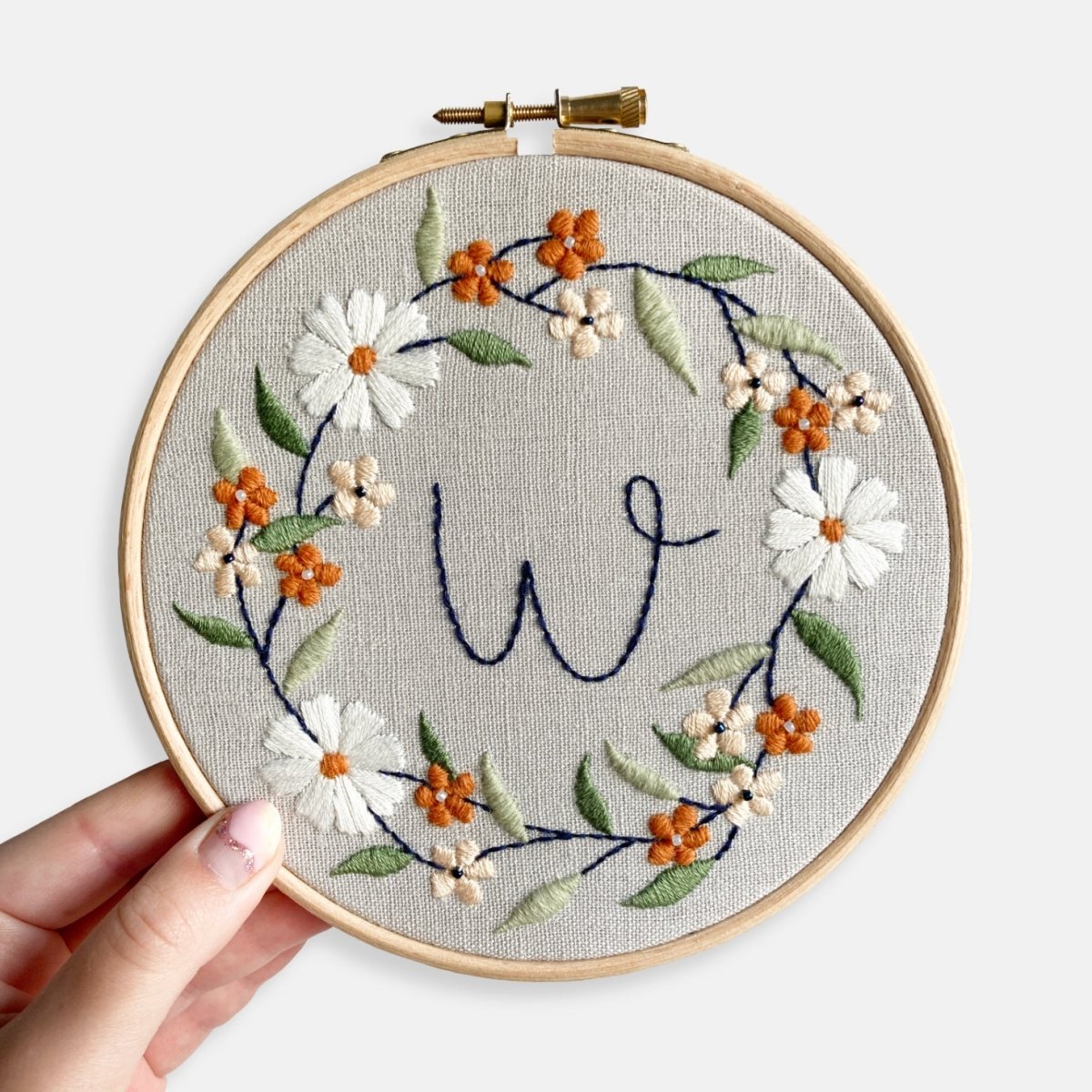 Letter Embroidery Kit - Modern Craft Kit from Kirsty Freeman Design
