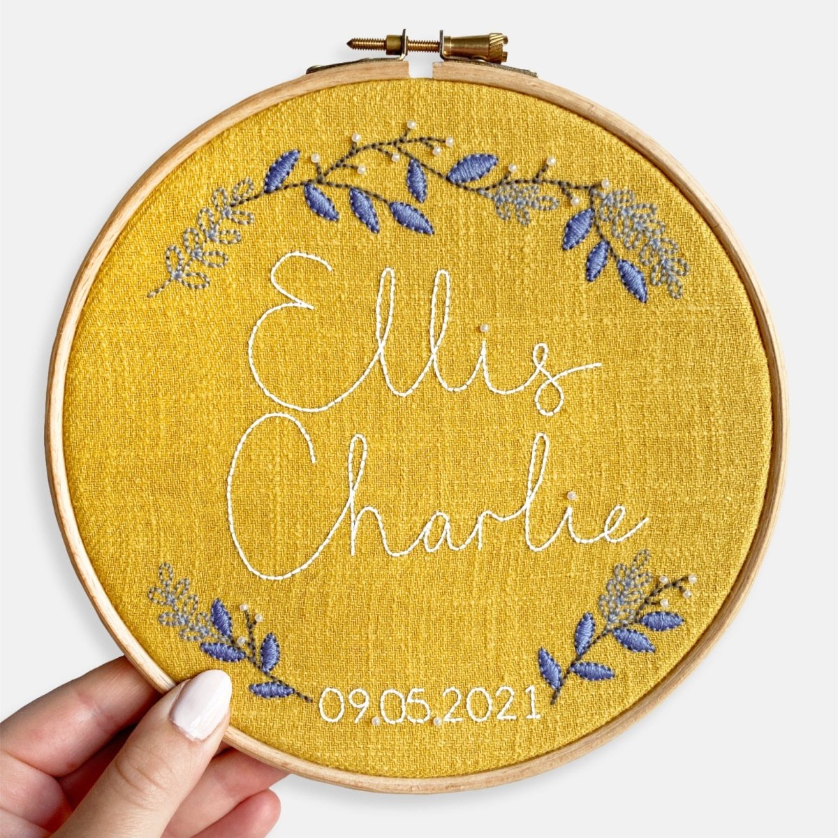 New Baby Embroidery Kit - Modern Craft Kit from Kirsty Freeman Design