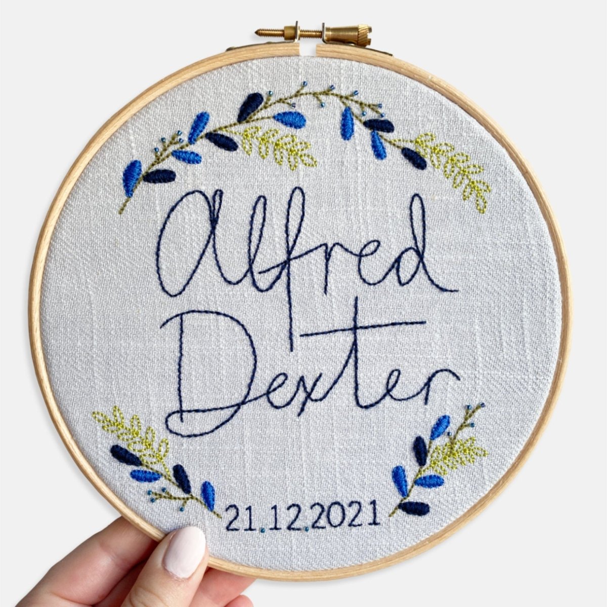 New Baby Embroidery Kit - Modern Craft Kit from Kirsty Freeman Design