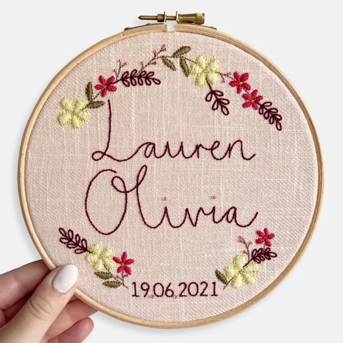New Baby Embroidery Kit - Modern Craft Kit from Kirsty Freeman Design
