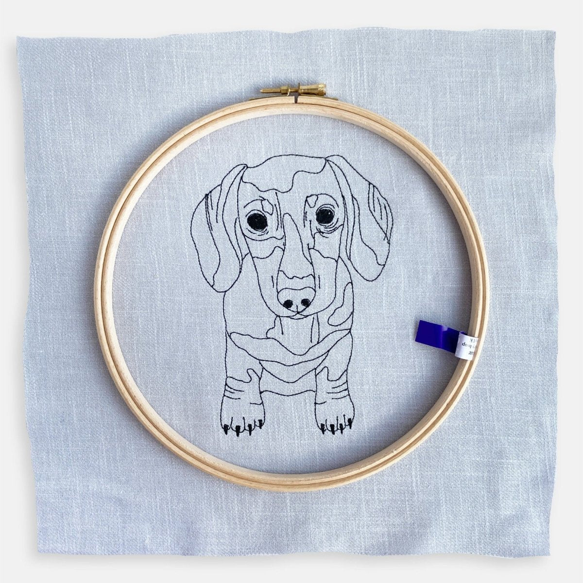 Sausage Dog Embroidery Kit - Modern Craft Kit from Kirsty Freeman Design