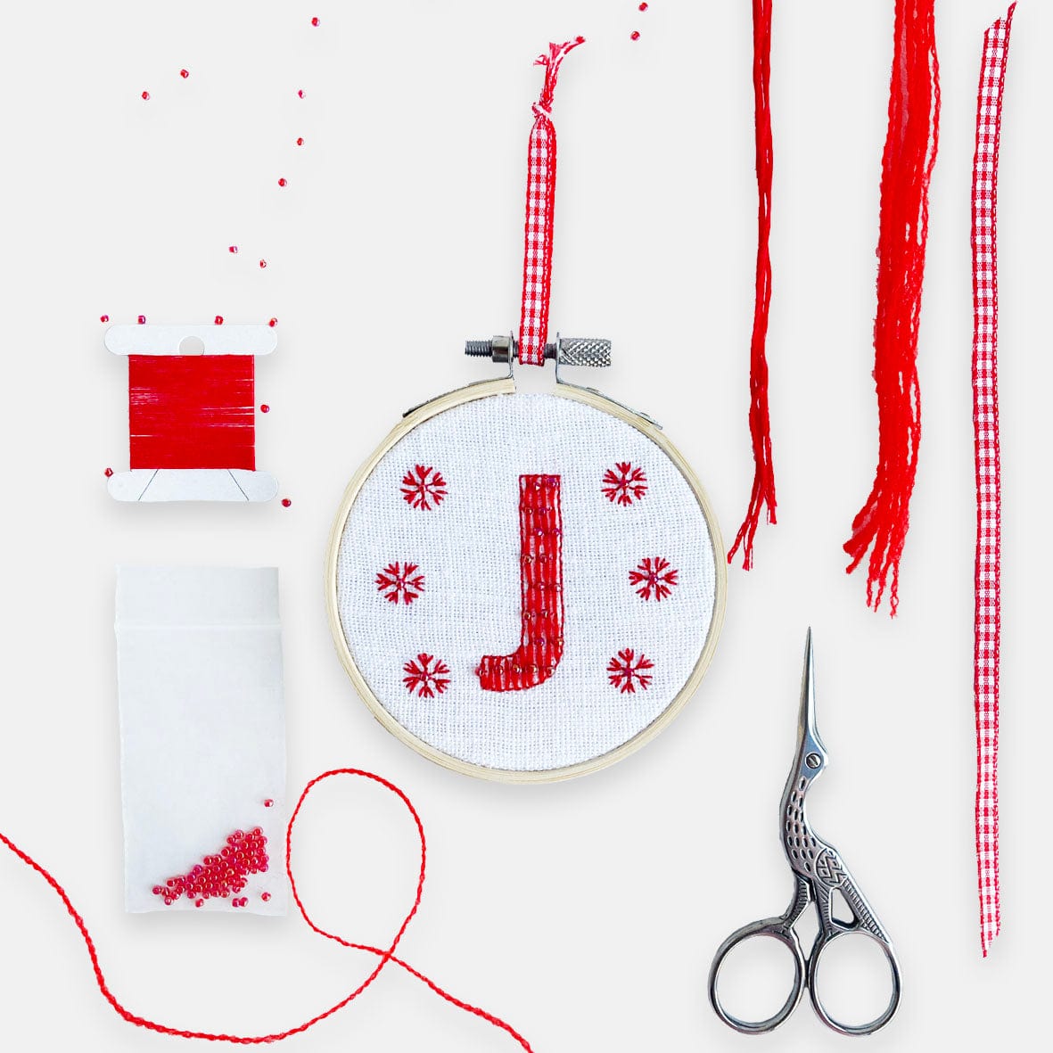 Monogram Christmas Embroidery Kit
