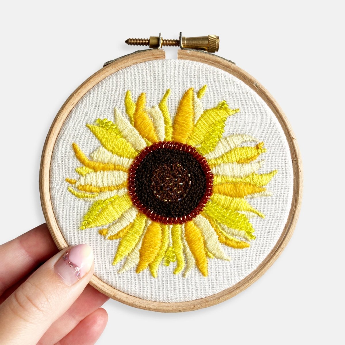 Sunflower Embroidery Kit - Modern Craft Kit from Kirsty Freeman Design