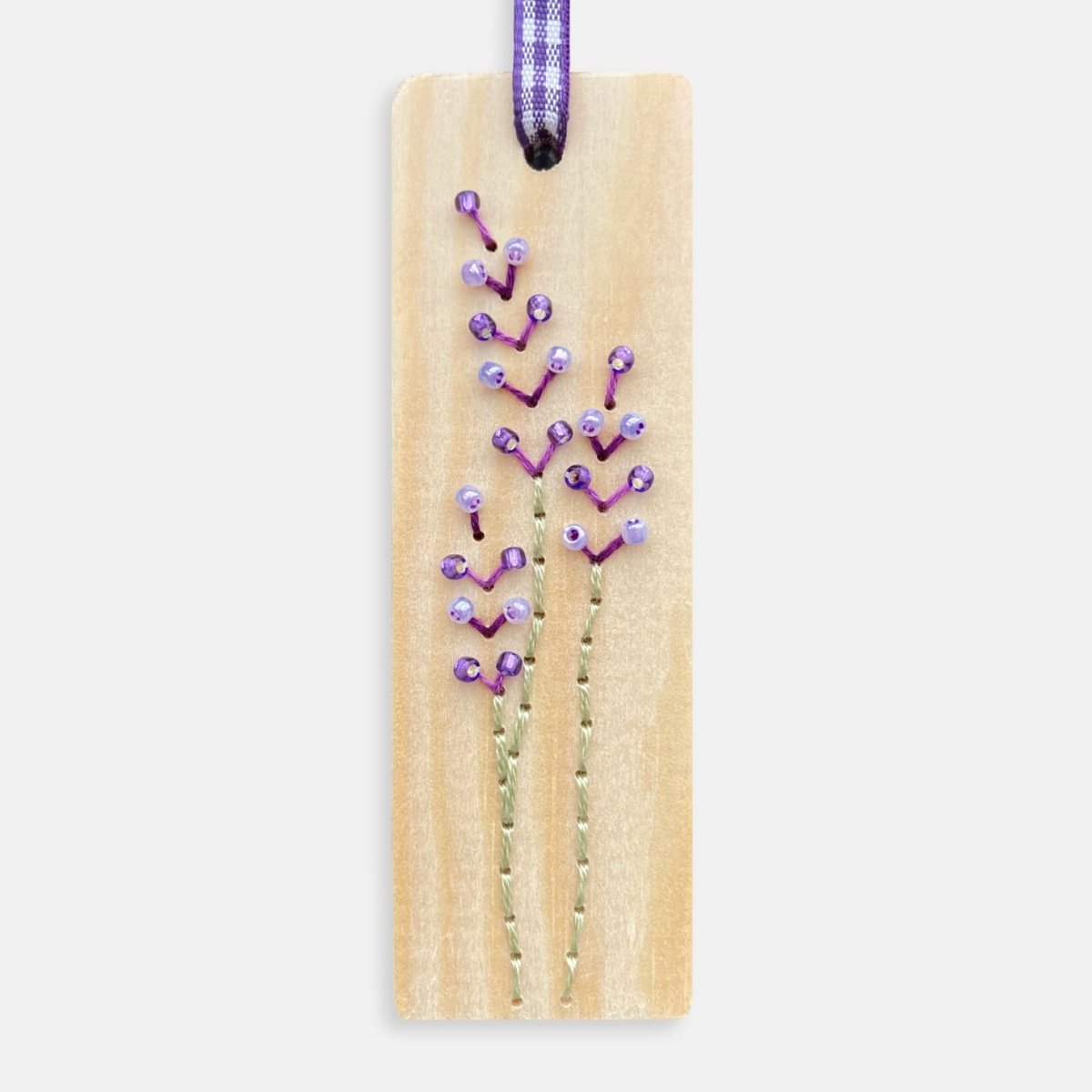 Wooden Lavender Embroidery Kit - Modern Craft Kit from Kirsty Freeman Design