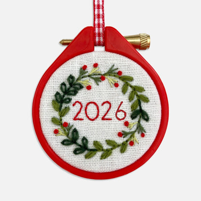 Mini Christmas Wreath Embroidery Kit - Modern Craft Kit from Kirsty Freeman Design