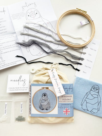 Penguin Embroidery Kit