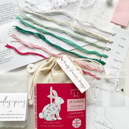 Rabbit Sewing Kit - Modern Craft Kit from Kirsty Freeman Design