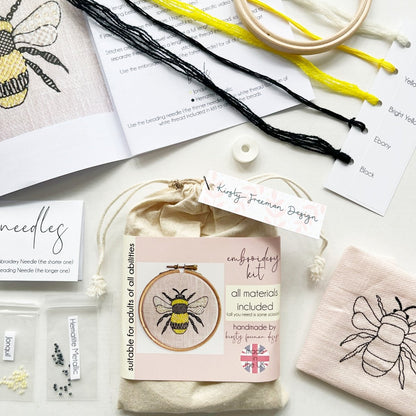 Bumble Bee Embroidery Kit - Modern Craft Kit from Kirsty Freeman Design