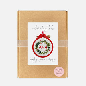 Mini Christmas Wreath Embroidery Kit