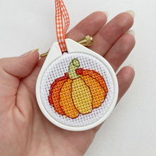 Load image into Gallery viewer, Pumpkin Cross Stitch Kit
