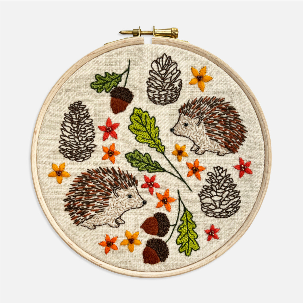 Autumn Hedgehog Embroidery Kit