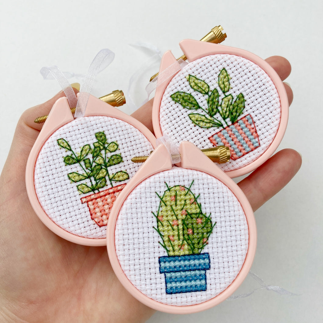 Houseplant Cross Stitch Kit Bundle