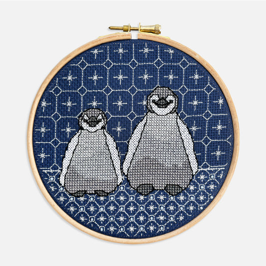 Penguin Blackwork Cross Stitch Kit