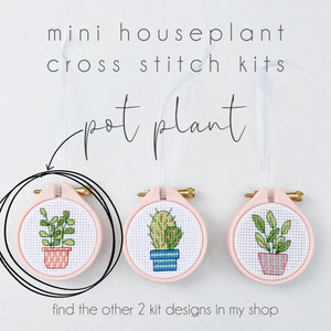 Pot Plant Cross Stitch Kit