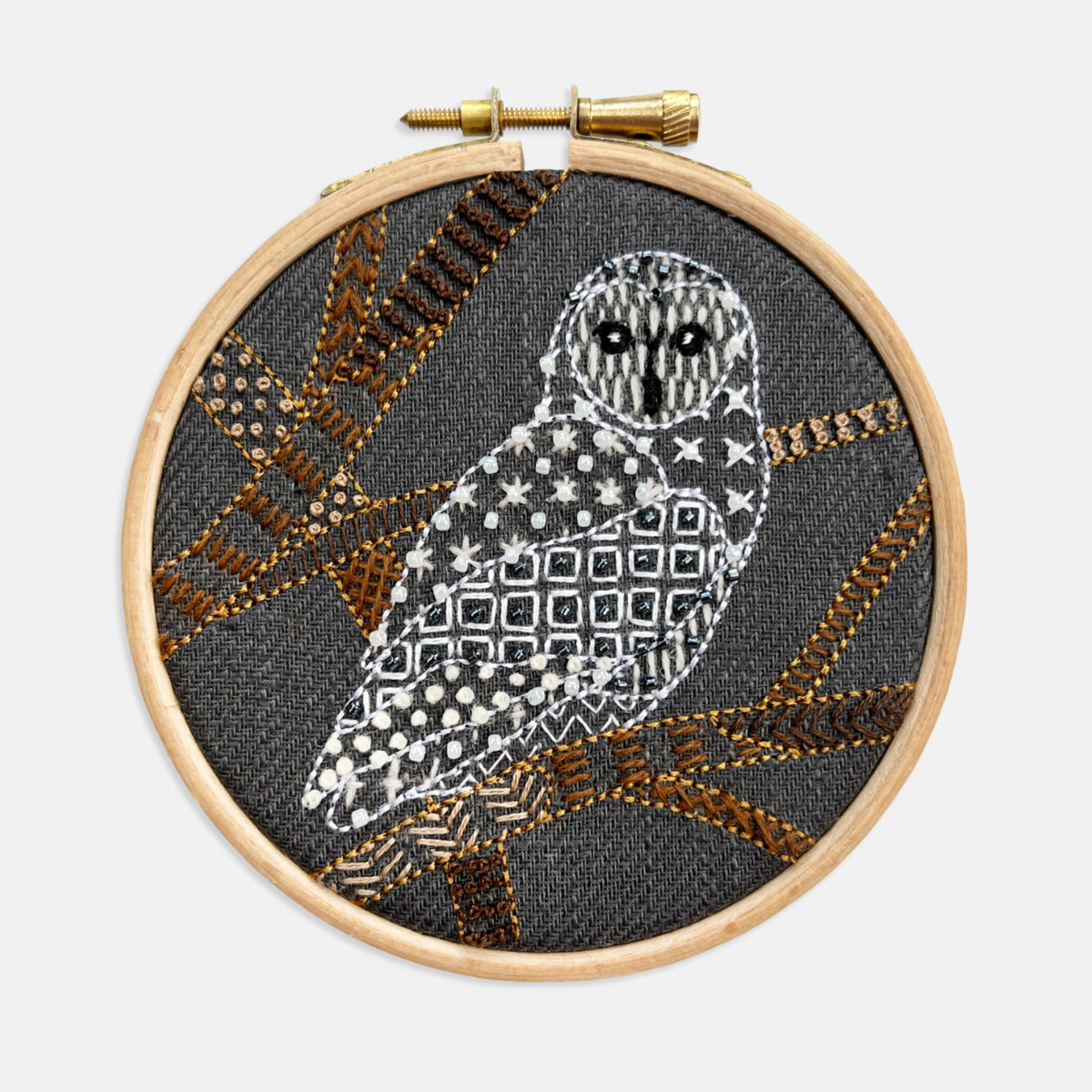 Snowy Owl Embroidery Kit