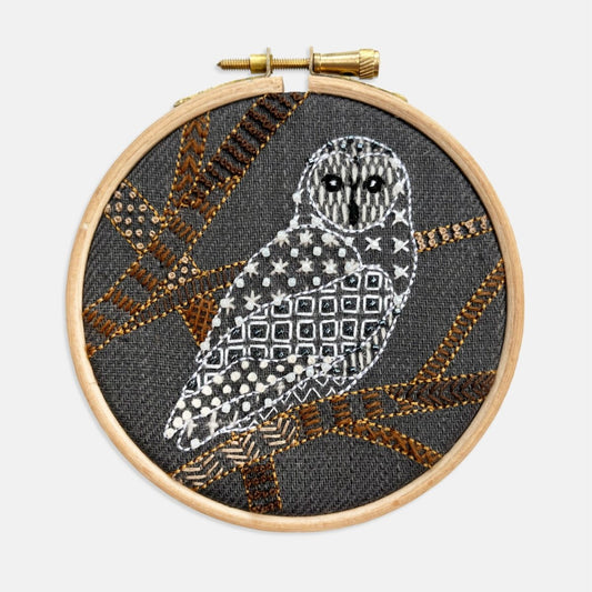 Snowy Owl Embroidery Kit - Modern Craft Kit from Kirsty Freeman Design