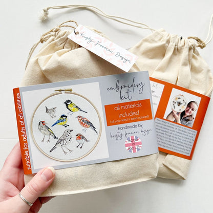 Bird Embroidery Kit - Modern Craft Kit from Kirsty Freeman Design
