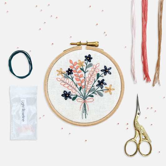 Bouquet Embroidery Kit - Modern Craft Kit from Kirsty Freeman Design